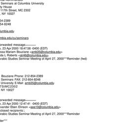 Announcements, 2000-04-24. ...