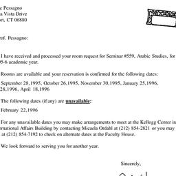 Correspondence, 1996-07-28....