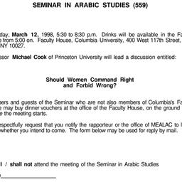 Announcements, 1998-03-12. ...