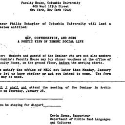 Announcements, 1988-01-28. ...