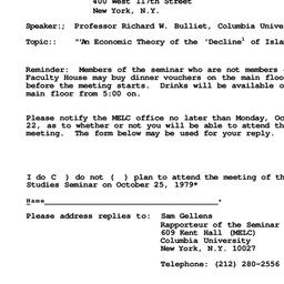 Announcements, 1979-10-25. ...