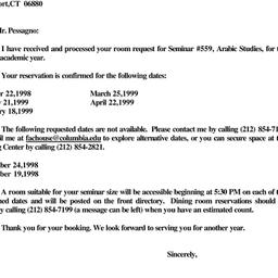 Correspondence, 1999-07-15....