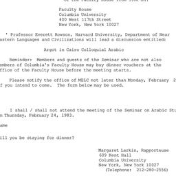 Announcements, 1983-02-24. ...