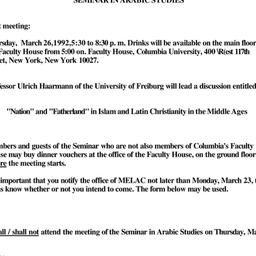 Announcements, 1992-03-26. ...