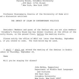 Announcements, 1985-09-26. ...