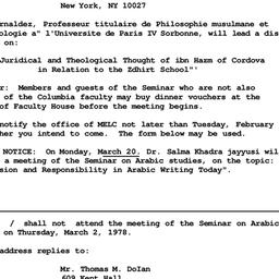 Announcements, 1978-03-02. ...