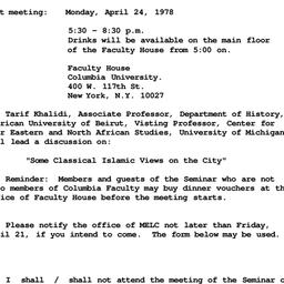 Announcements, 1978-04-24. ...