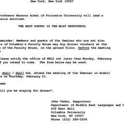 Announcements, 1985-02-21. ...