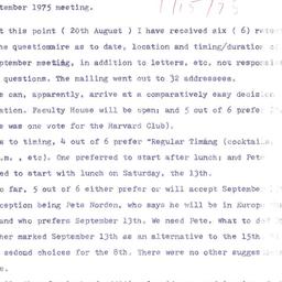 Announcements, 1975-09-15. ...
