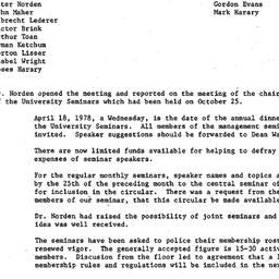 Minutes, 1978-11-13. Organi...