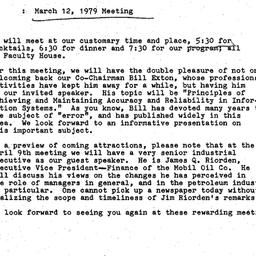 Announcements, 1979-02-22. ...