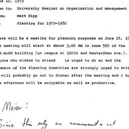 Announcements, 1979-06-12. ...