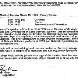 Announcements, 1990-02-26. ...