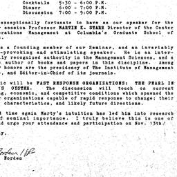 Announcements, 1989-10-26. ...