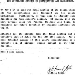 Announcements, 1990-06-19. ...