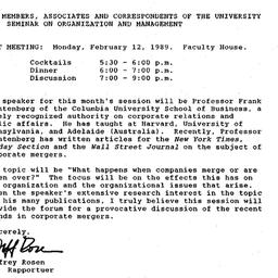 Announcements, 1990-01-25. ...