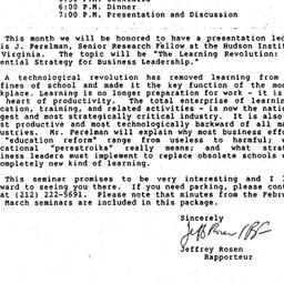 Announcements, 1991-04-08. ...