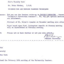 Announcements, 1964-01-29. ...