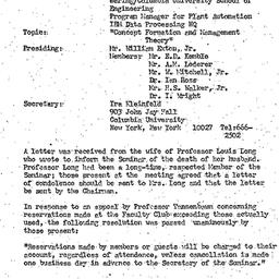 Minutes, 1968-11-11. Organi...
