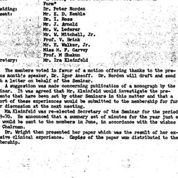 Minutes, 1969-05-12. Organi...