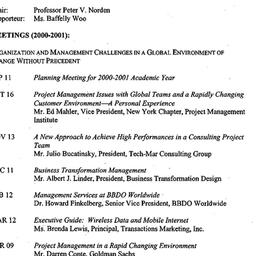 Schedules, Organization and...