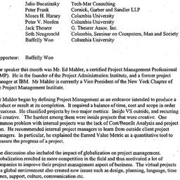Minutes, 2000-10-16. Organi...