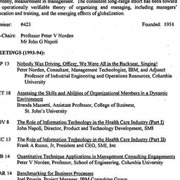 Schedules, Organization and...