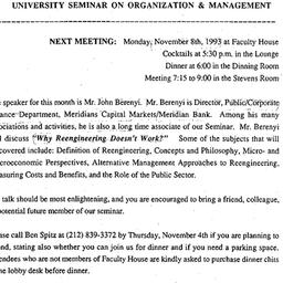 Announcements, 1993-11-08. ...