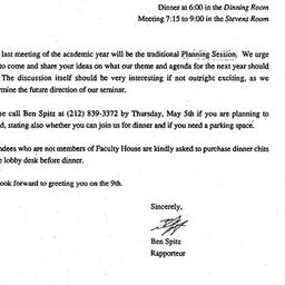 Announcements, 1994-05-09. ...
