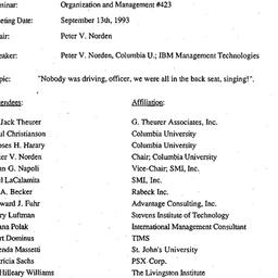 Minutes, 1993-09-13. Organi...