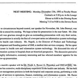 Announcements, 1993-12-13. ...