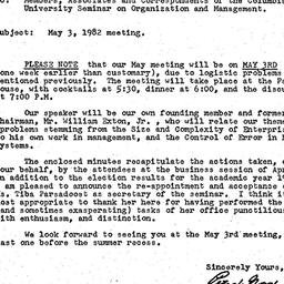 Announcements, 1982-04-26. ...
