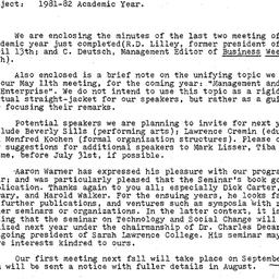 Announcements, 1982-05-29. ...