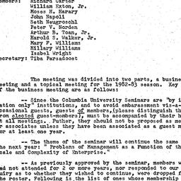 Minutes, 1982-04-12. Organi...