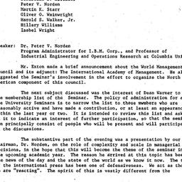 Minutes, 1981-09-14. Organi...