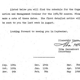 Announcements, 1982-08-10. ...