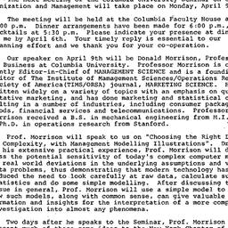 Announcements, 1984-03-27. ...
