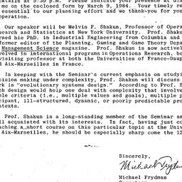 Announcements, 1984-02-28. ...