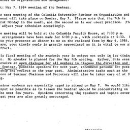 Announcements, 1984-04-18. ...