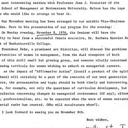 Announcements, 1976-11-08. ...