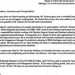 Announcements, 1995-04-10. ...