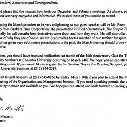 Announcements, 1995-03-13. ...