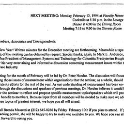Announcements, 1995-02-13. ...