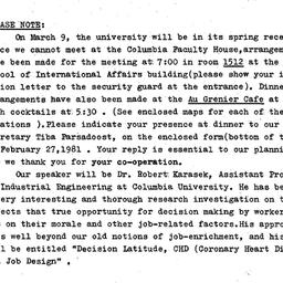 Announcements, 1981-02-16. ...