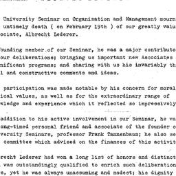Correspondence, Organizatio...
