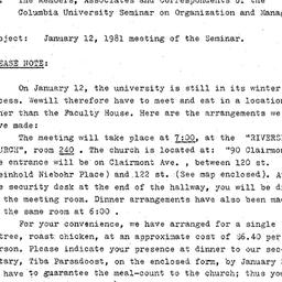 Announcements, 1980-12-22. ...