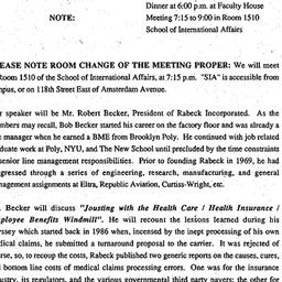 Announcements, 1992-12-14. ...