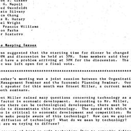 Minutes, 1988-09-19. Organi...
