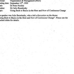 Minutes, 1999-09-13. Organi...