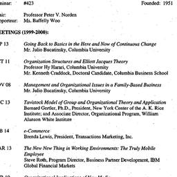 Schedules, Organization and...